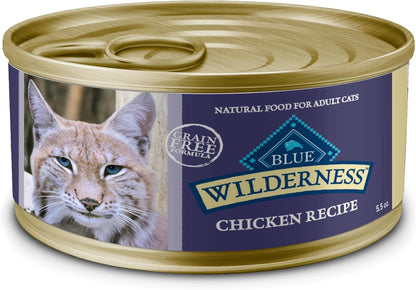 Wilderness Natural Wet Cat Food Paté, High-Protein & Grain-Free Recipe, Chicken, 5.5-Oz. Cans (24 Count)