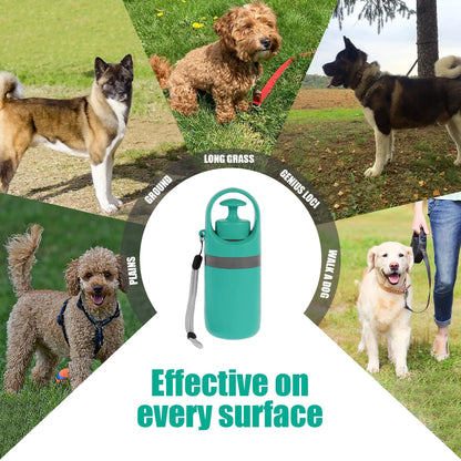 Dog Pooper Scooper Portable Claw Poop Scooper with Built-In Poop Bag Dispenser Lightweight Pet Waste Pick-Up Cleaner Handheld Pet Poop Grabber for Small Medium and Large Dogs Walking