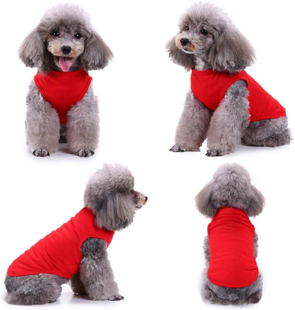 Dog Shirts Pet Clothes Blank Clothing, 3Pcs Puppy Vest T-Shirt Sleeveless Costumes, Doggy Soft and Breathable Apparel Outfits for Small Extra Small Medium Dogs and Cats