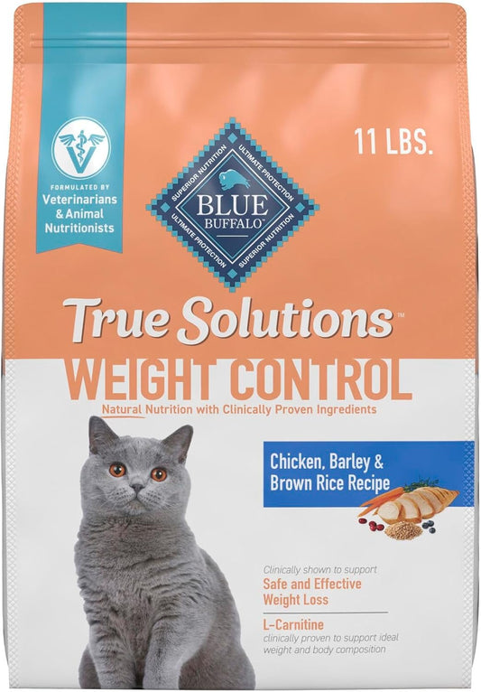 True Solutions Weight Control Natural Dry Cat Food for Adult Cats, Chicken, 11-Lb. Bag