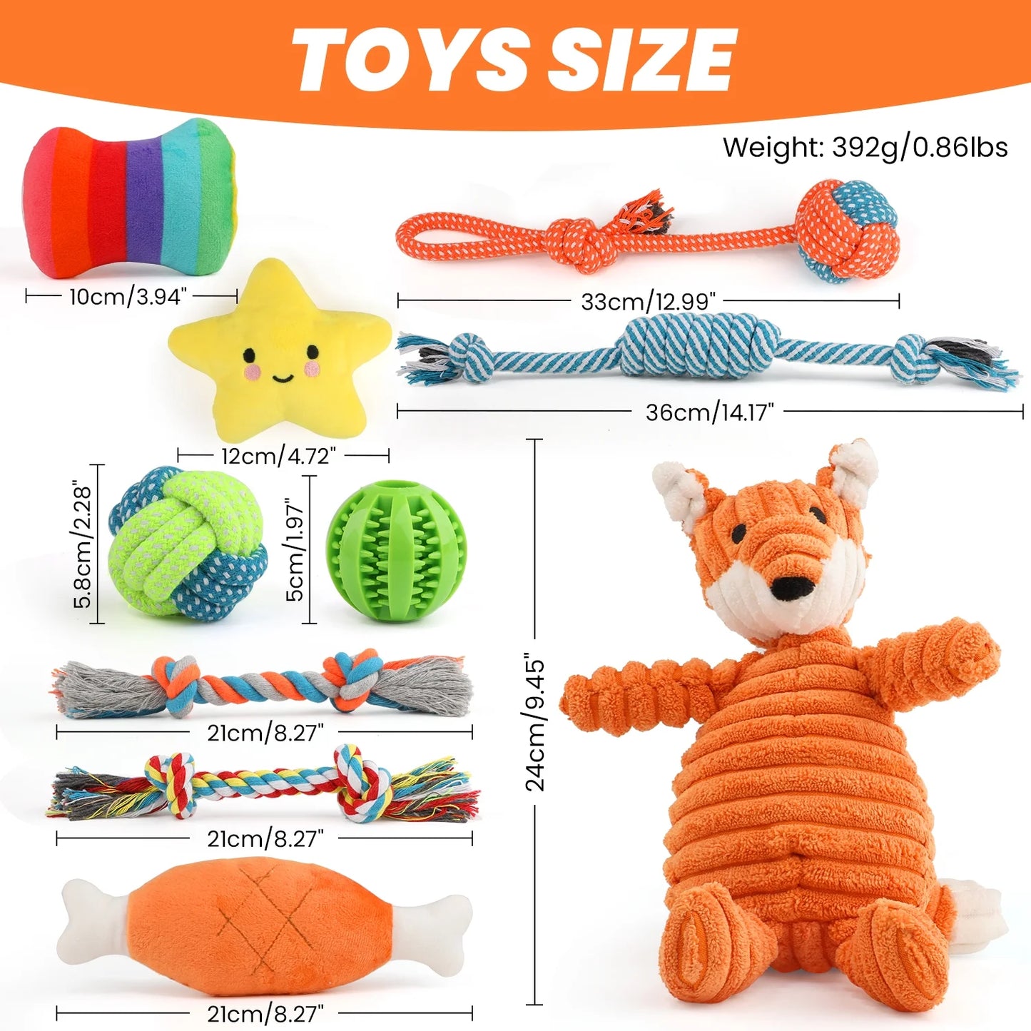 Dog Toys for Small Dogs ,10 Pack Puppy Chew Toys for Teething and Training with Plush Squeaky Toys, Treat Ball and Rope Toys to Keep Them Busy