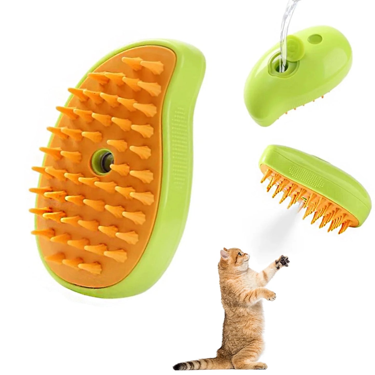 3 in 1 Self Cleaning Cat Steamer Brush-Removes Tangled Hair, Cat Steamer Brush for Massage