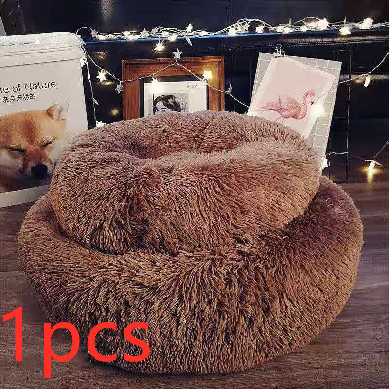 Dog Beds for Small Dogs round Plush Cat Litter Kennel Pet Nest Mat Puppy Beds